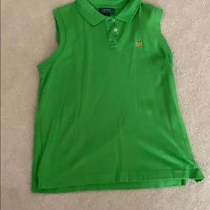 Lauren green sleeveless shirt